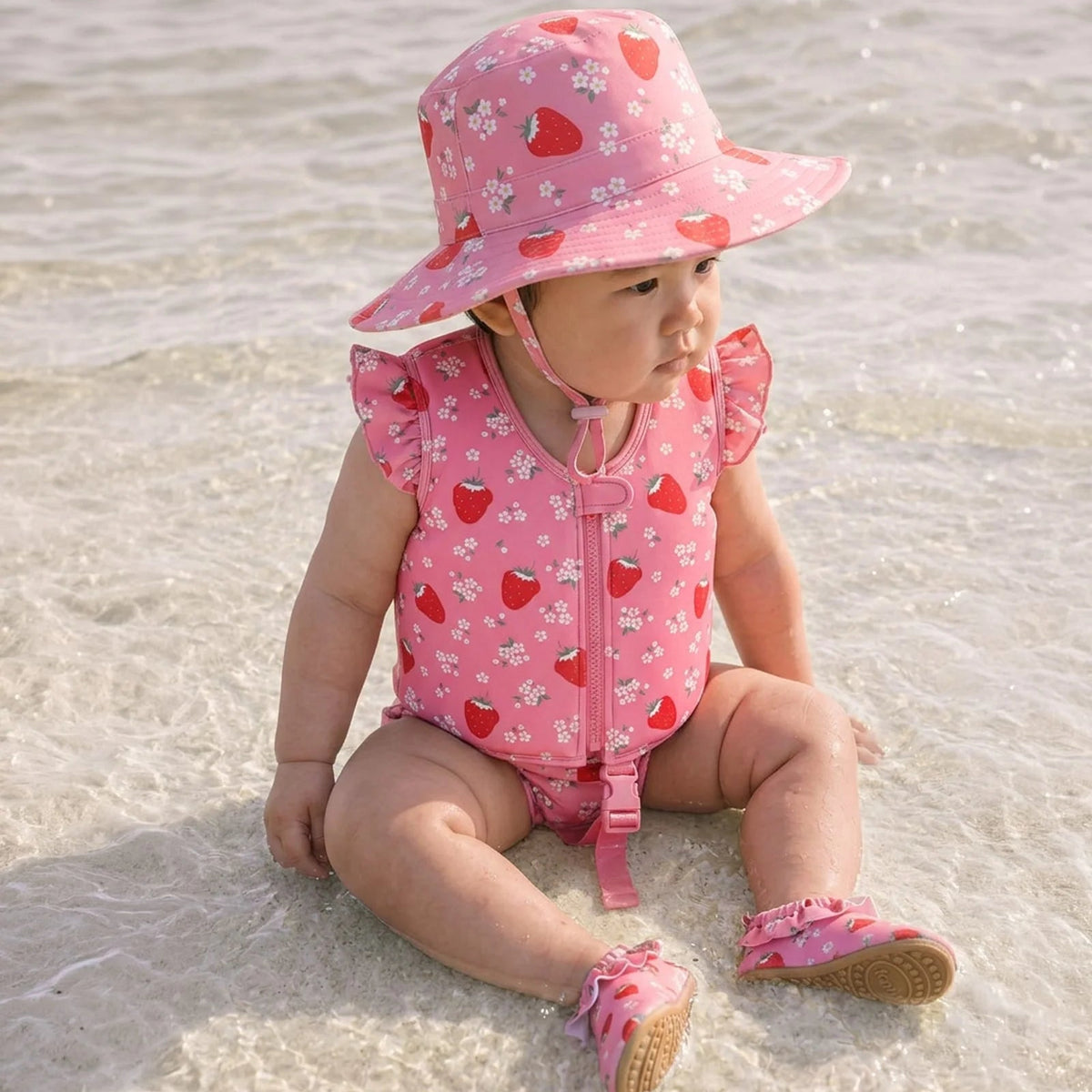 Twinkle Swim Float Vest, Strawberry