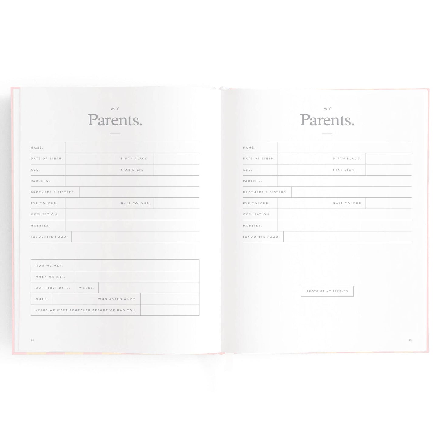 Baby Book, Petal Stripe