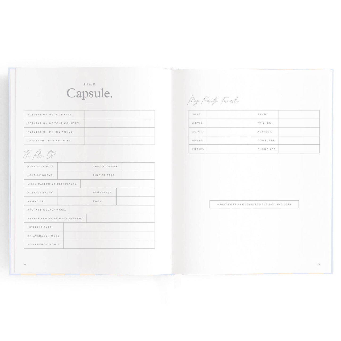 Baby Book, Cloud Stripe