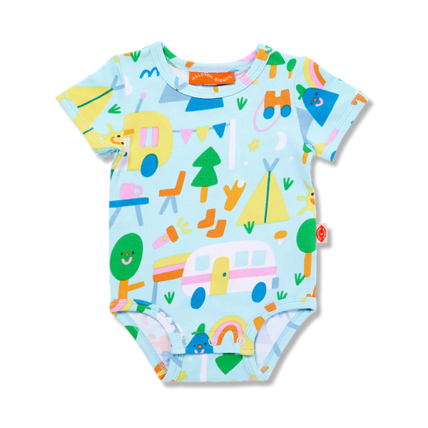 Happy Camper Short Sleeve Bodysuit