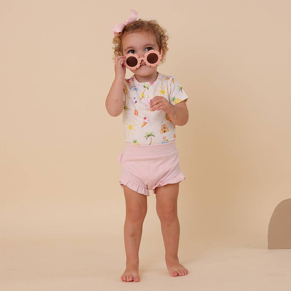 Beach Fun Short Sleeve Organic Bodysuit