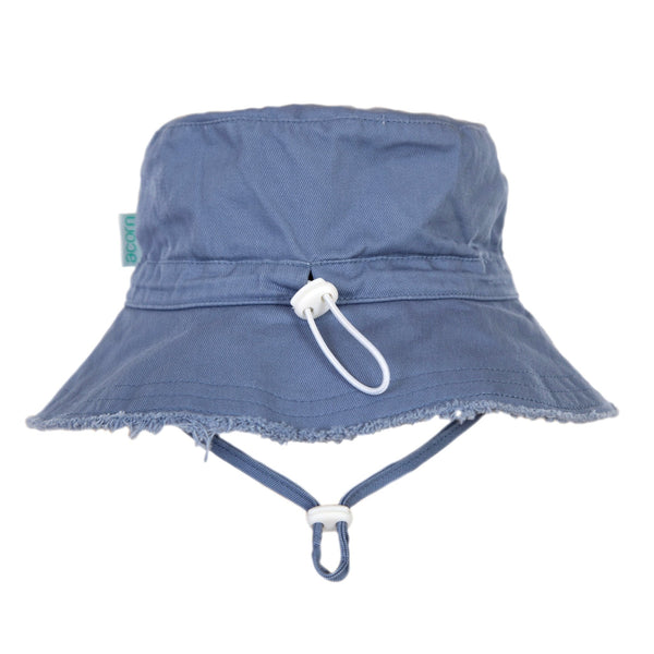 Blue Frayed Bucket Hat