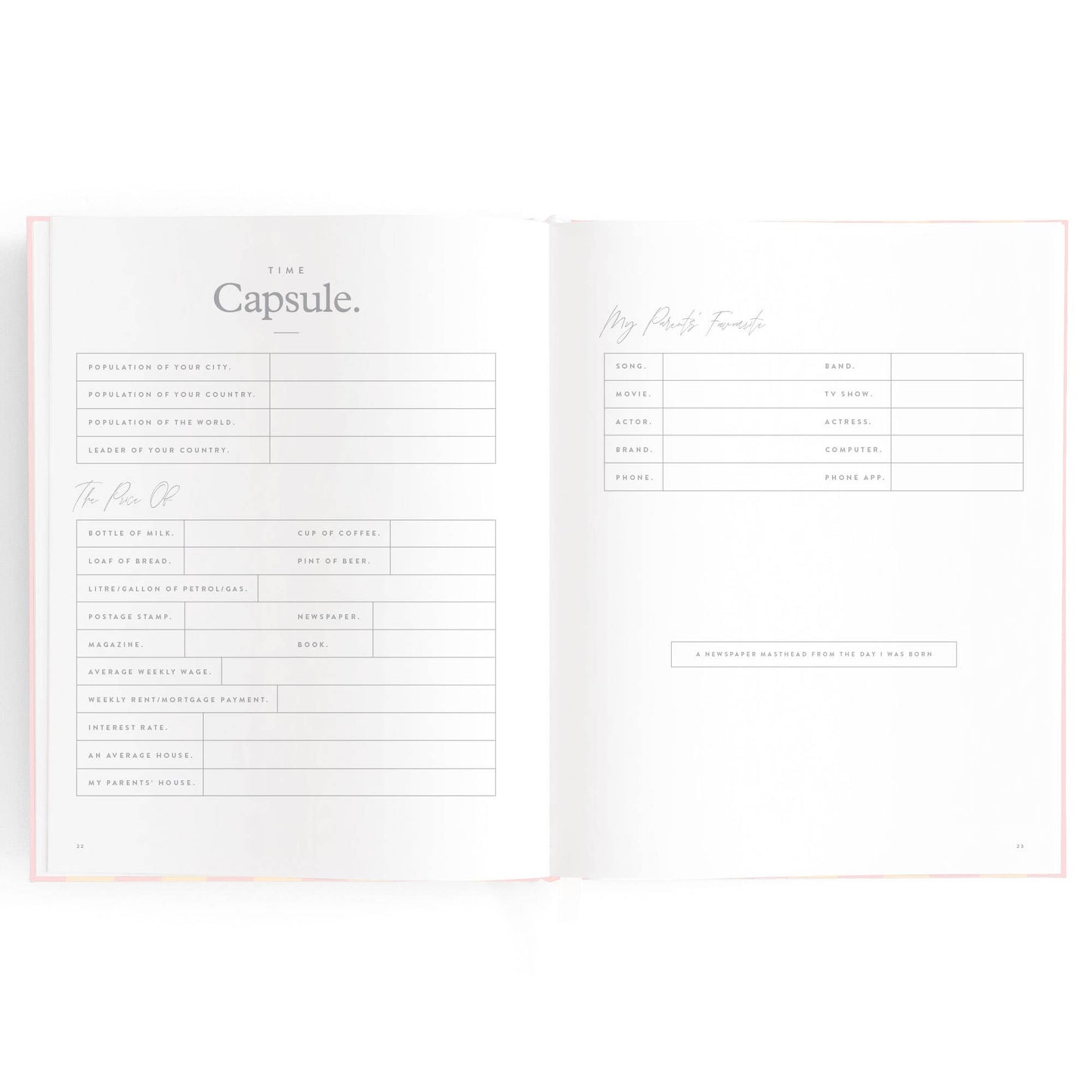 Baby Book, Petal Stripe