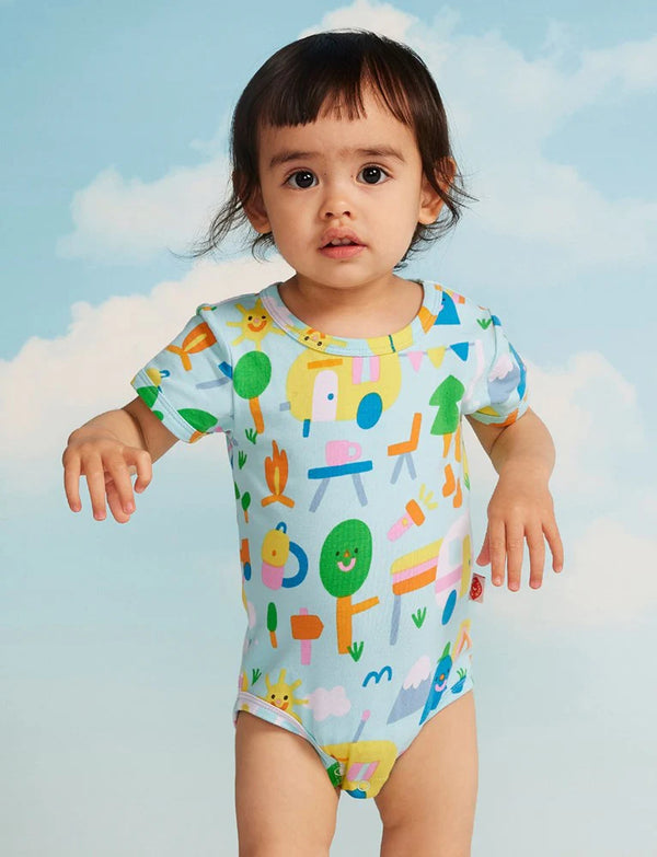 Happy Camper Short Sleeve Bodysuit