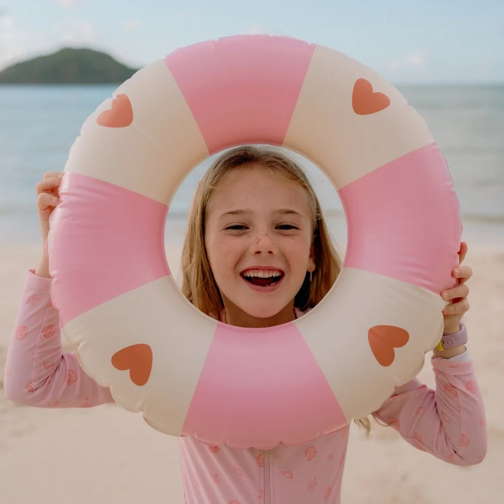 Inflatable Swim Ring, Cozy Hearts