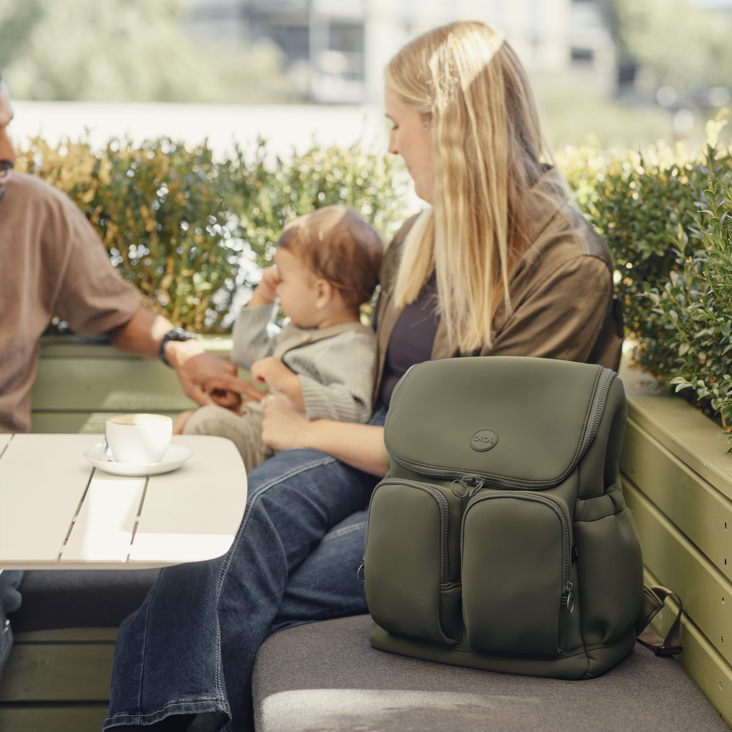 Signature Nappy Backpack, Sage Neoprene