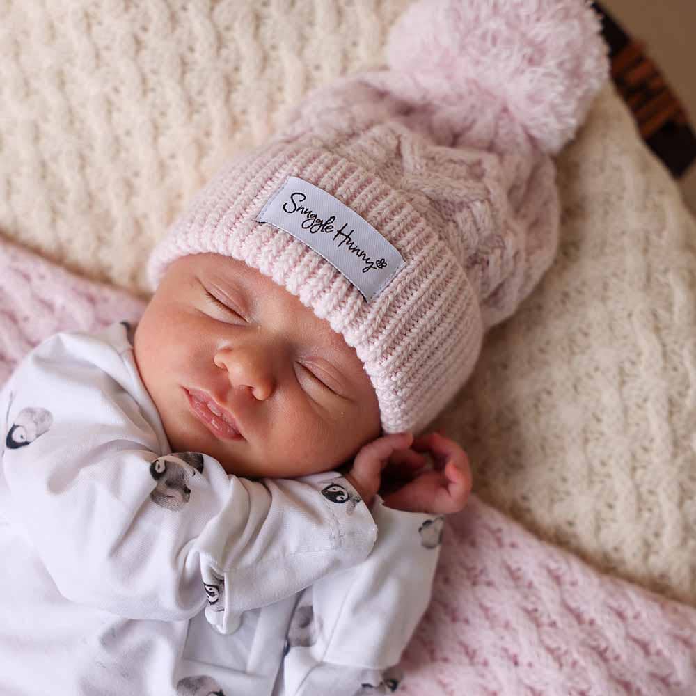Blush Pink Organic Baby Knit Beanie