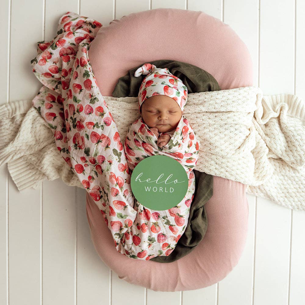 Strawberry Organic Muslin Wrap