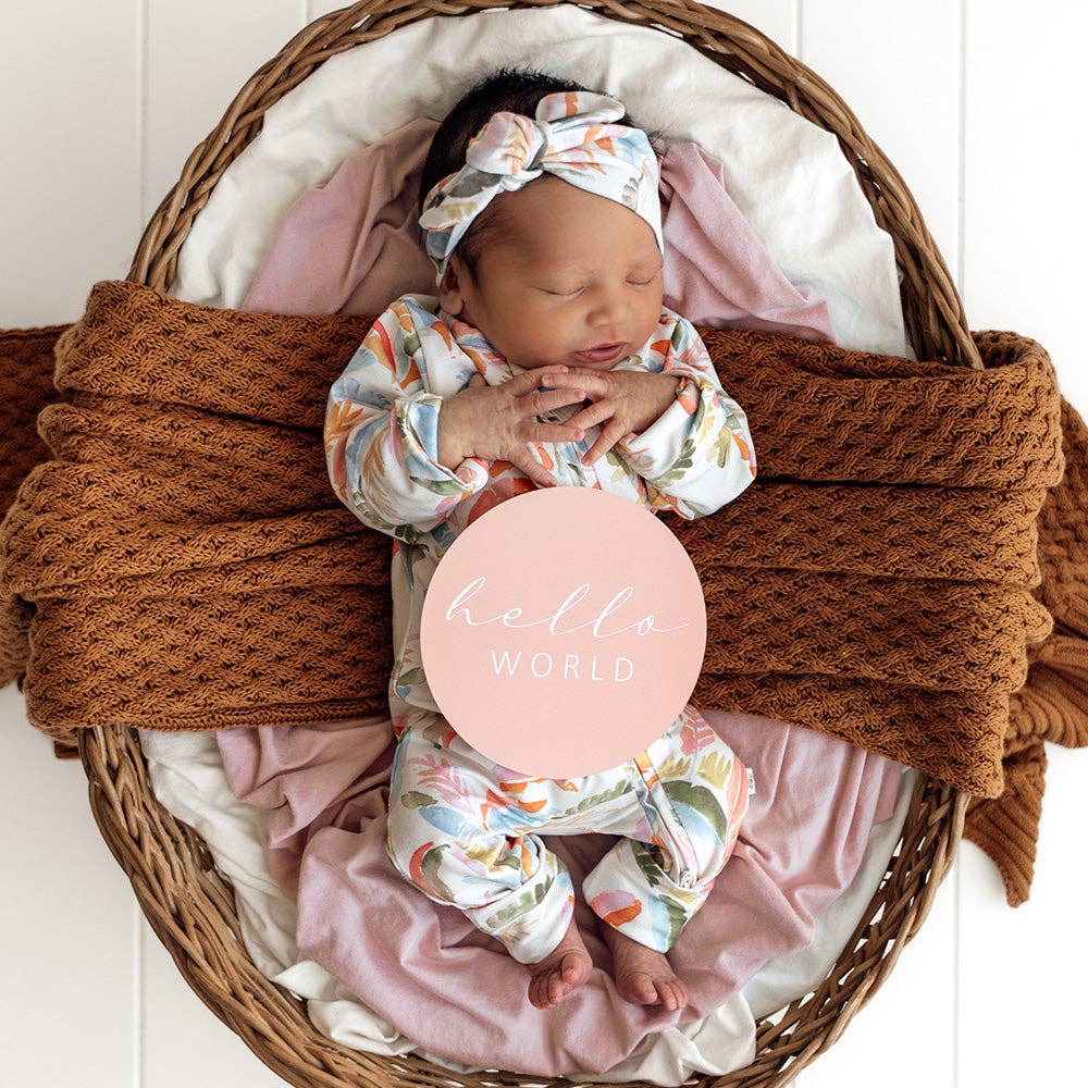 Summer Palm Organic Snugglesuit Convertible Romper