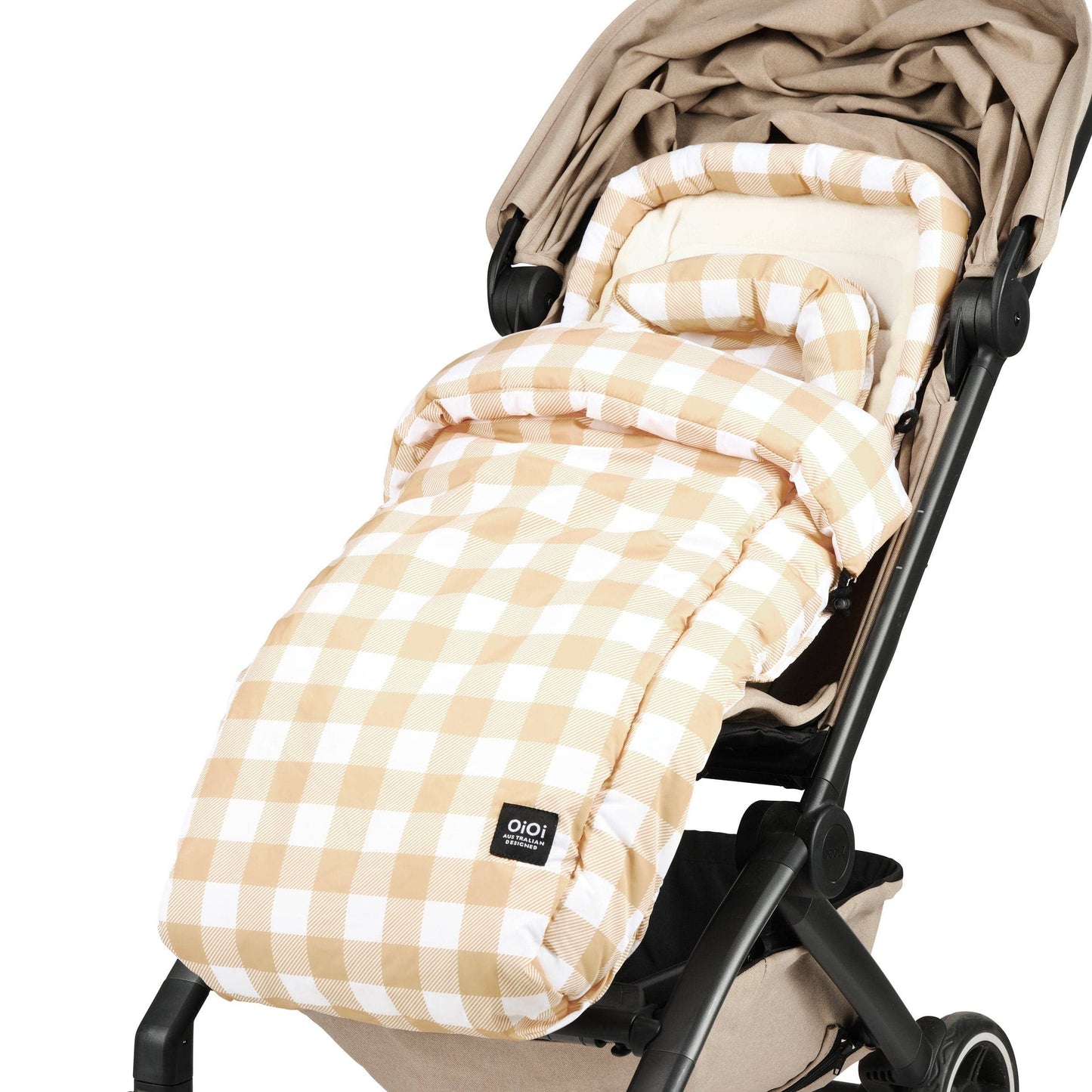 4-in-1 Convertible Footmuff, Beige Gingham