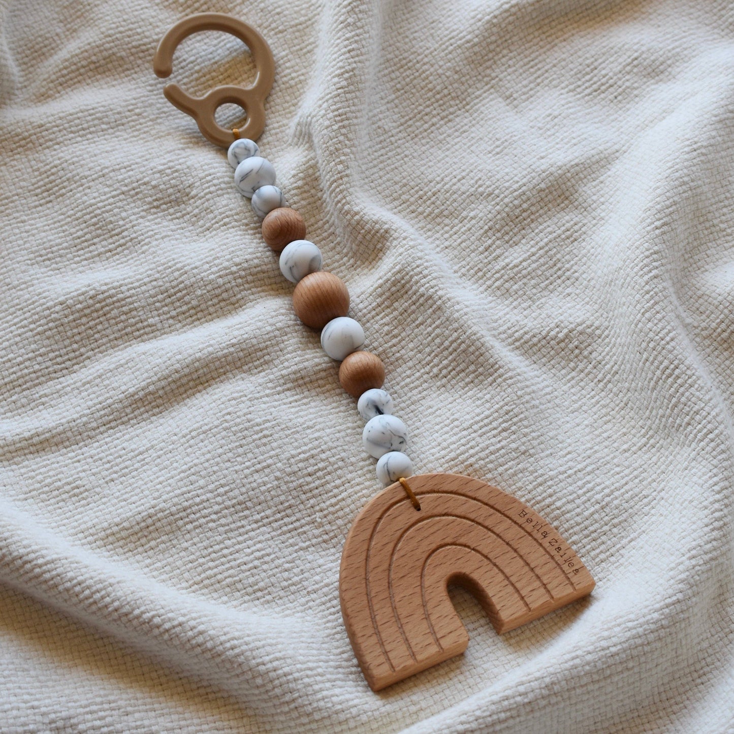 Wooden Rainbow Pram Toy