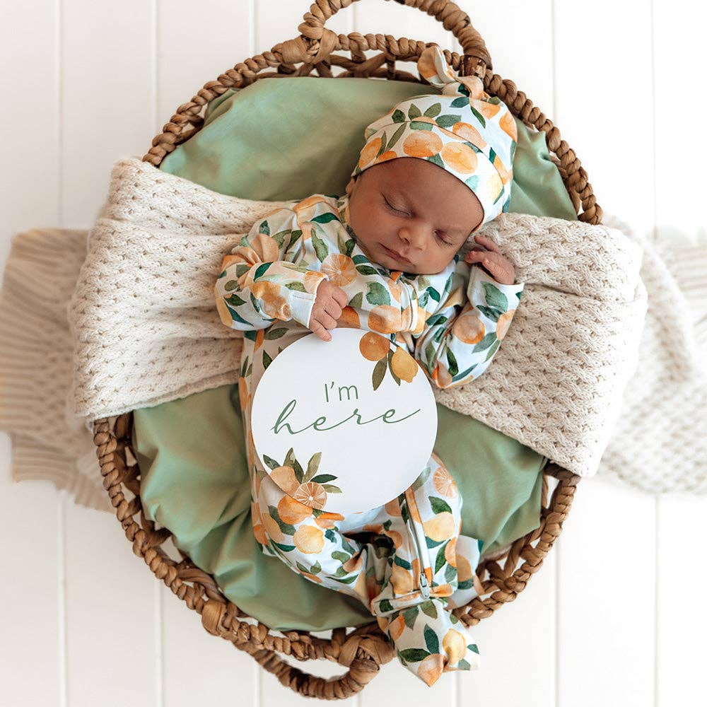 Citrus Squeeze Organic Snugglesuit Convertible Romper