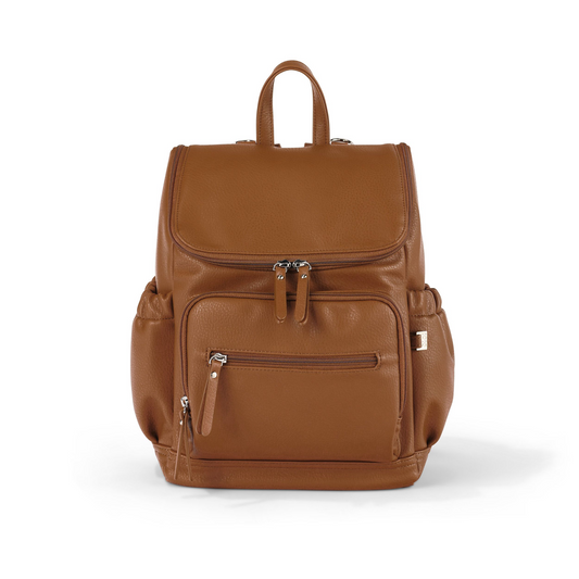 Mini Signature Backpack 2.0, Chestnut Brown Vegan Leather