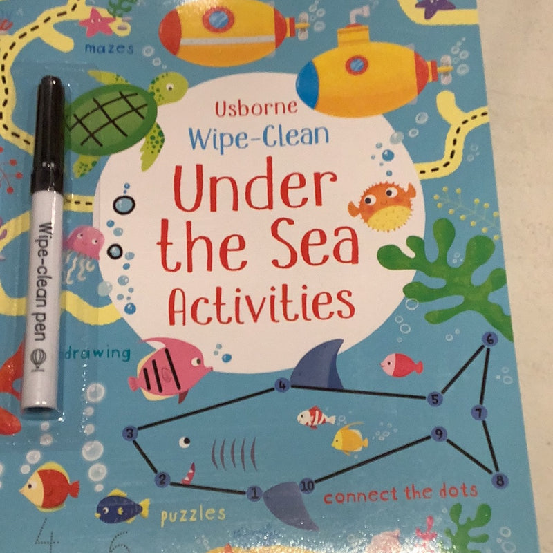 Wipe Clean Under the Sea activity book