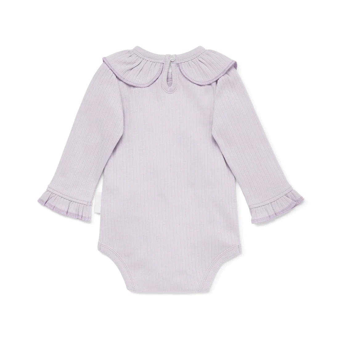 Rib Ruffle Onesie, Lavender