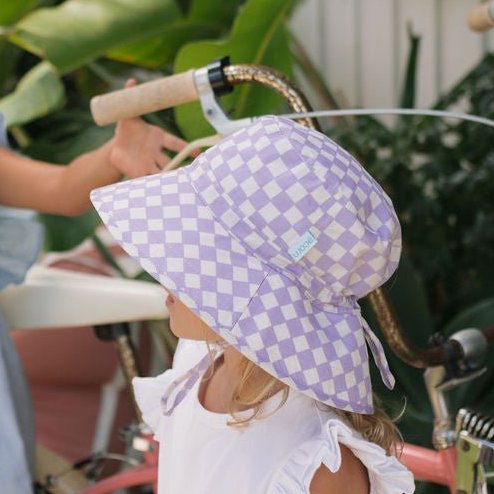 Lavender Checks Bucket Hat