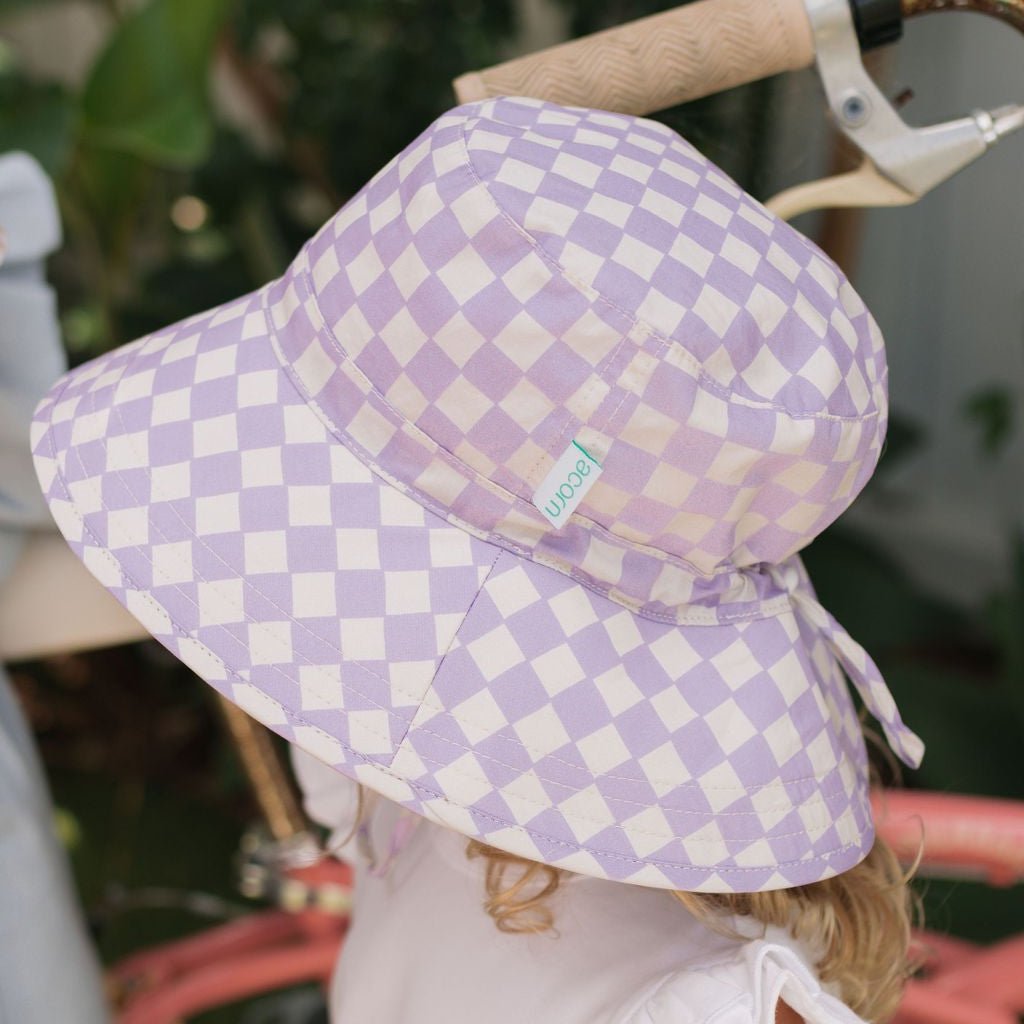Lavender Checks Bucket Hat