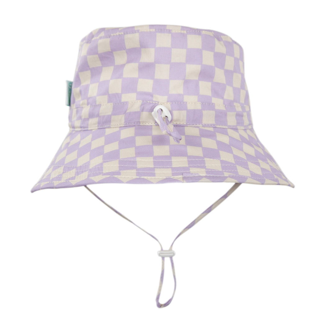 Lavender Checks Bucket Hat