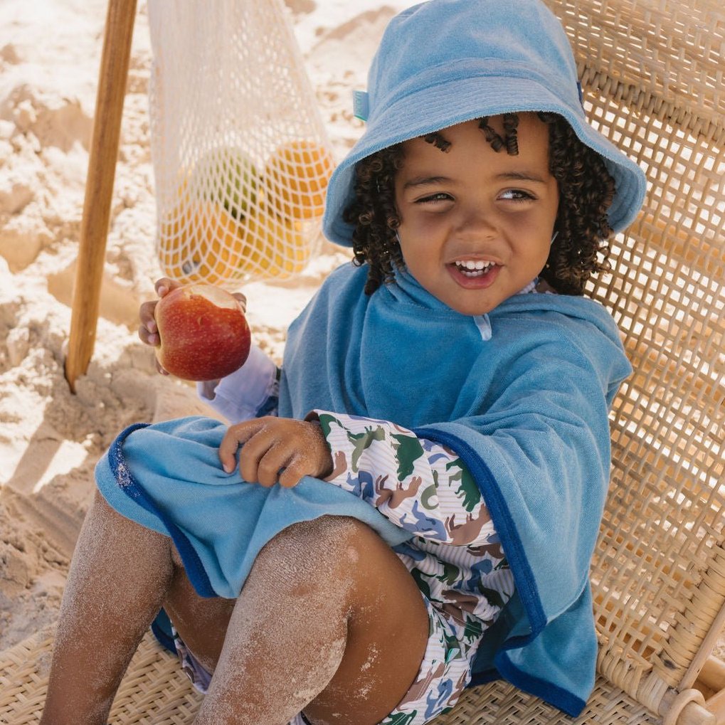 Terry Hooded Towel, Blue