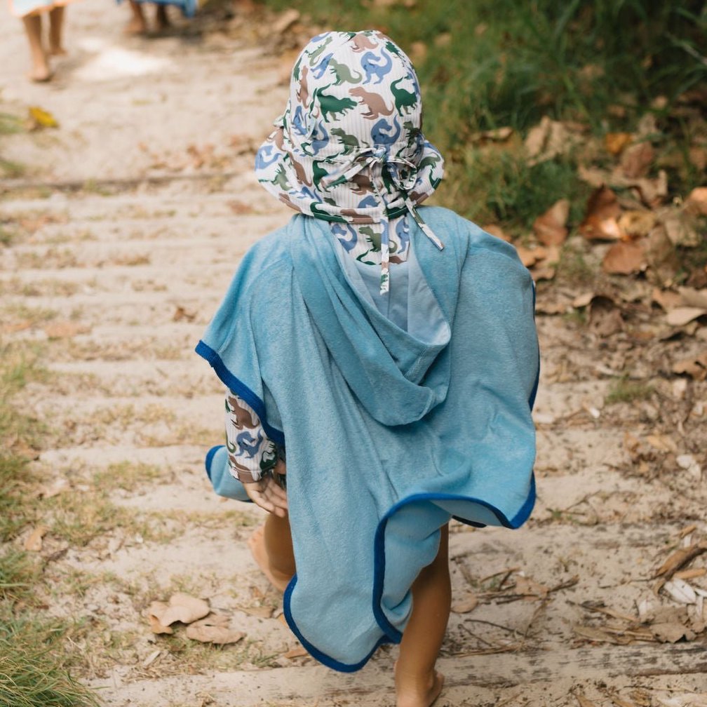 Terry Hooded Towel, Blue