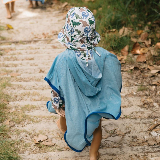 Terry Hooded Towel, Blue