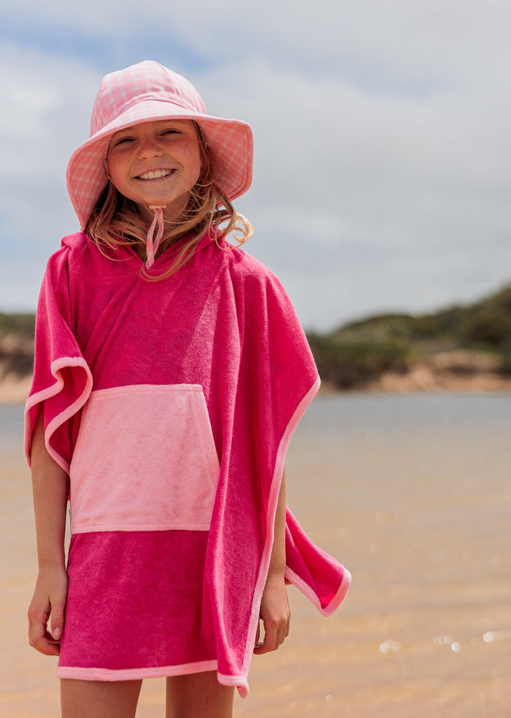 Terry Towelling Hooded Towel, Pink