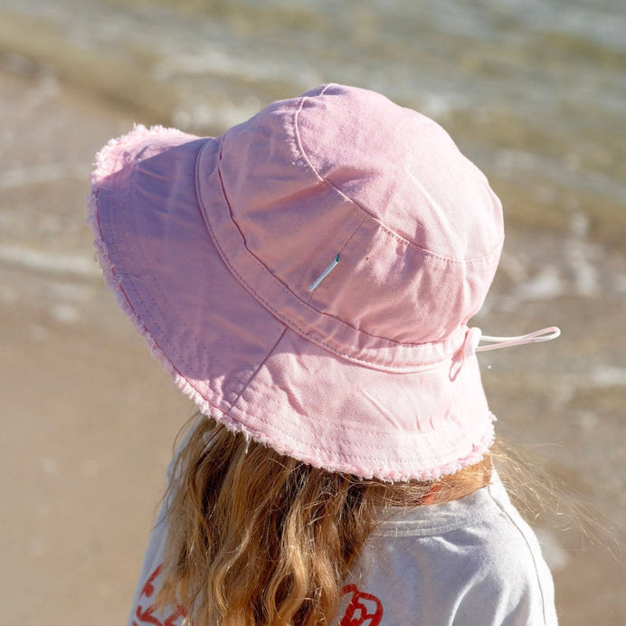 Strawberry Frayed Bucket Hat