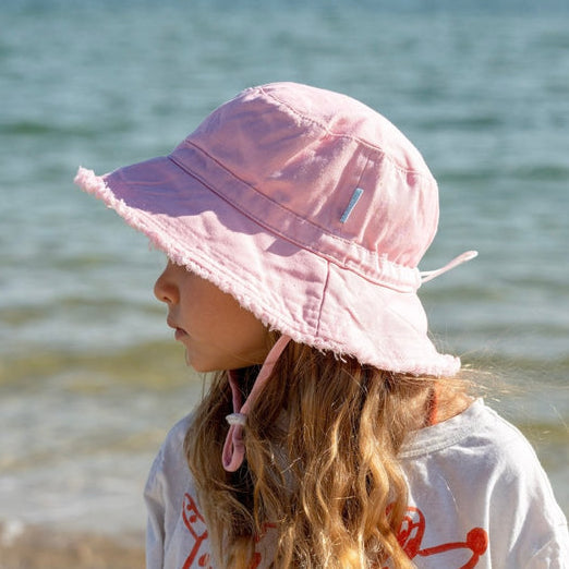 Strawberry Frayed Bucket Hat