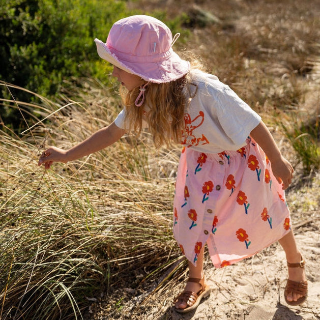 Strawberry Frayed Bucket Hat