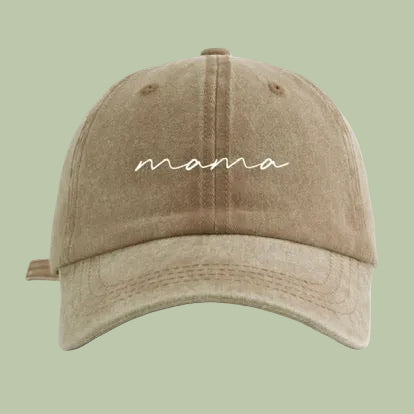 Beige baseball cap on a white background