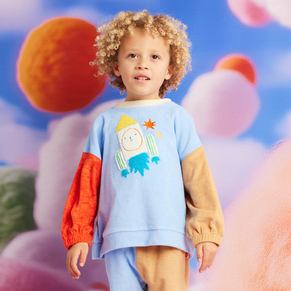 Space Blue Terry Sweater
