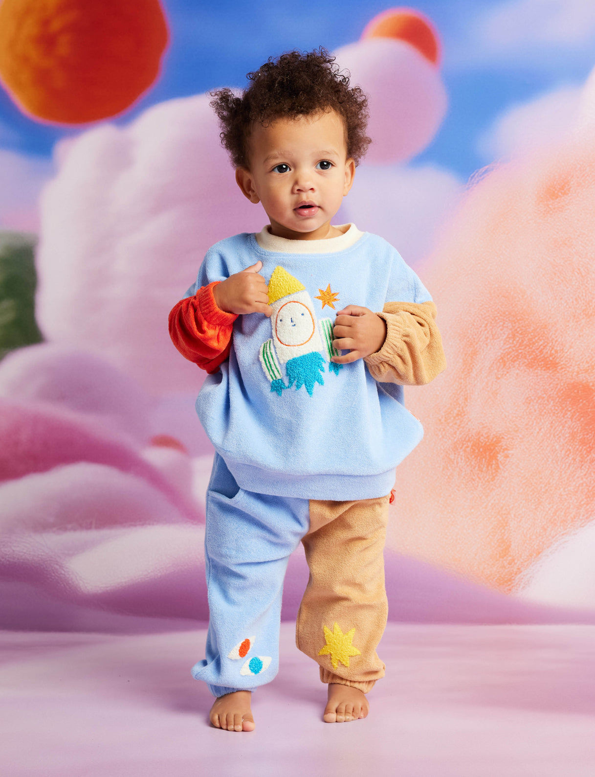 Space Blue Terry Sweater