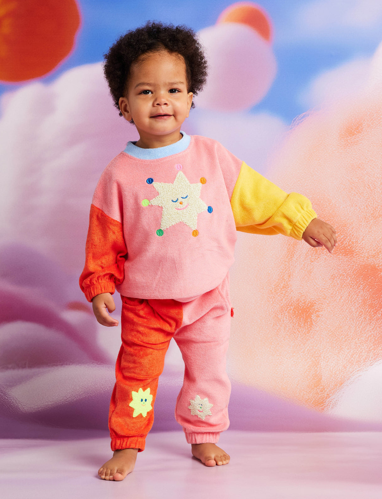 Stars Pink Terry Sweater