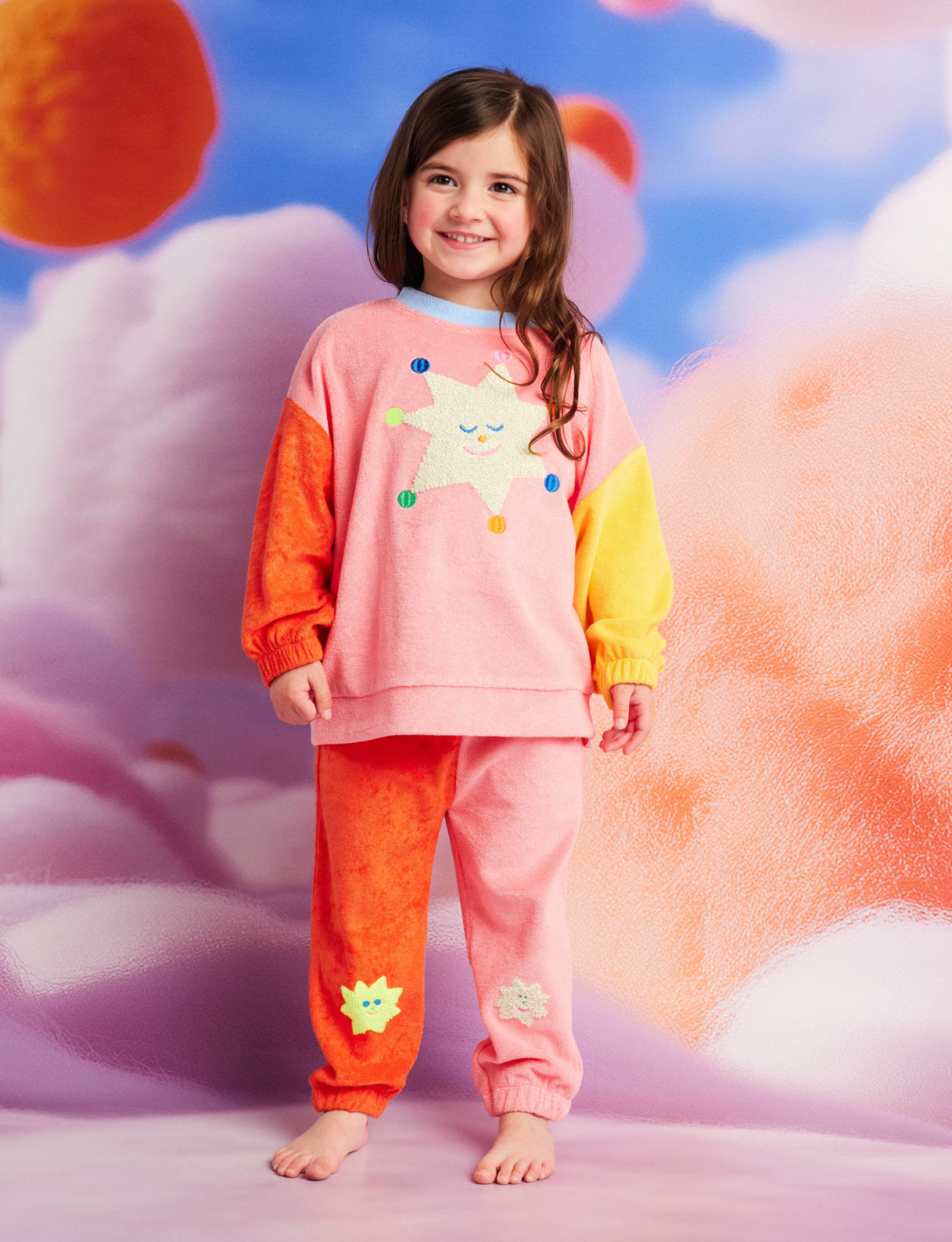 Stars Pink Terry Sweater