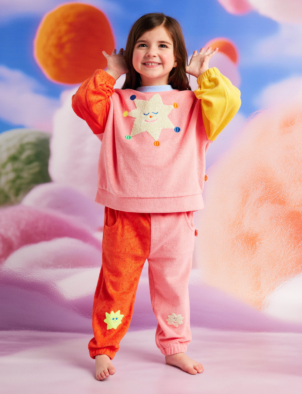 Stars Pink Terry Sweater