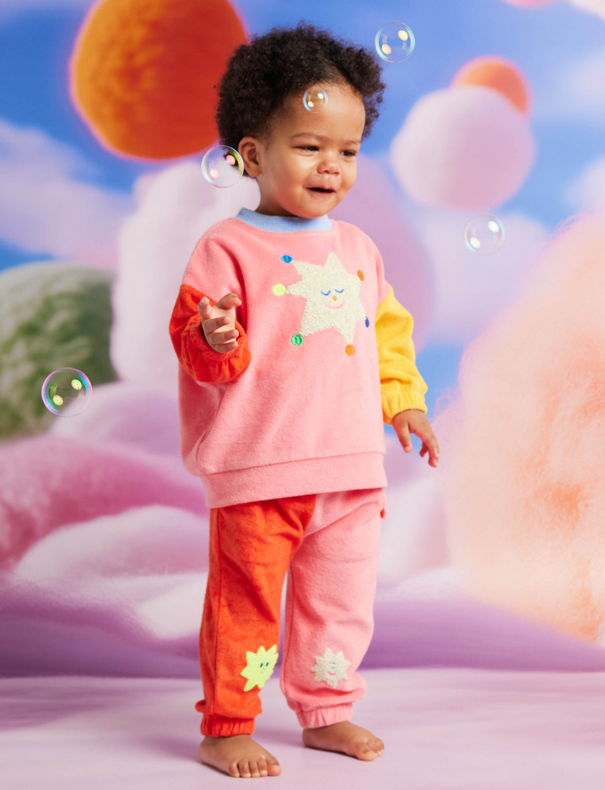 Stars Pink Terry Sweater