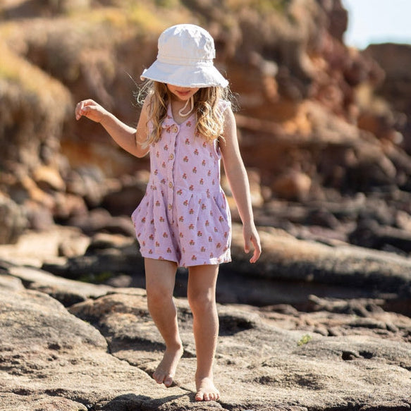 Vanilla Frayed Bucket Hat