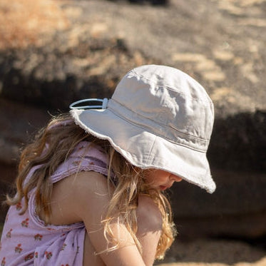 Vanilla Frayed Bucket Hat