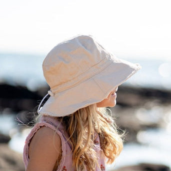 Vanilla Frayed Bucket Hat