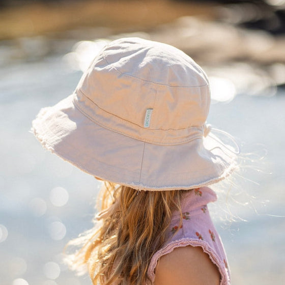 Vanilla Frayed Bucket Hat