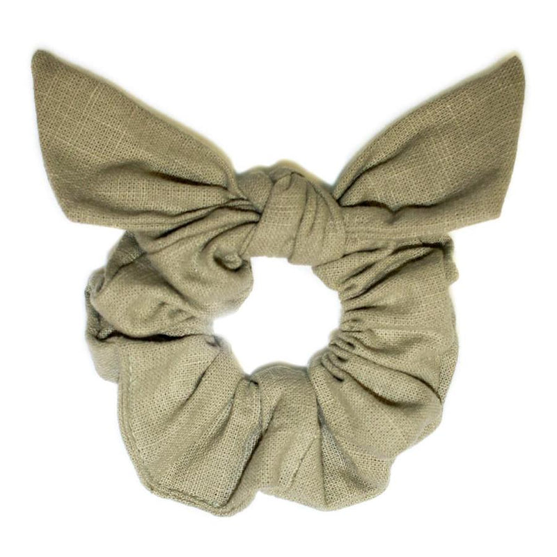 Linen Bow Scrunchie, Sage