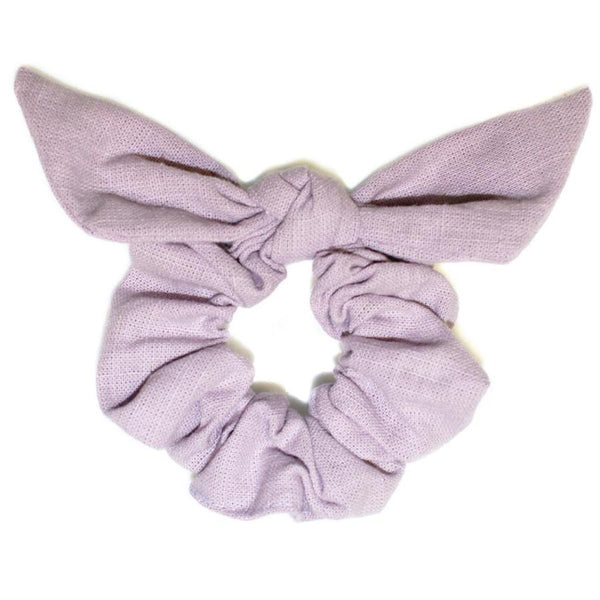 Linen Bow Scrunchie, Lilac