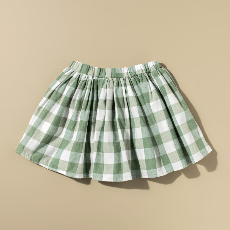 Gingham Skirt, Lime