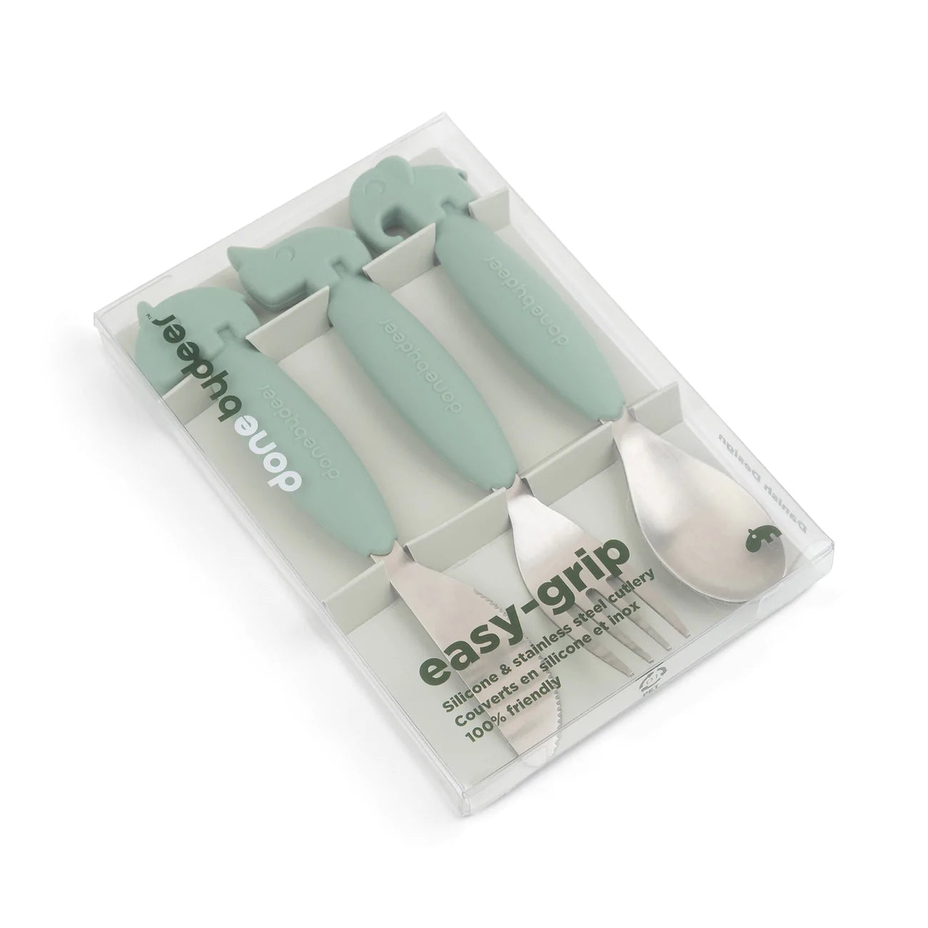 Easy-grip Cutlery, Green