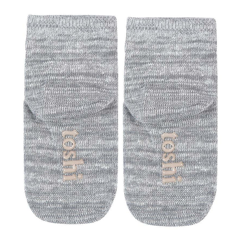 Organic Baby Ankle Socks, Pebble Marle