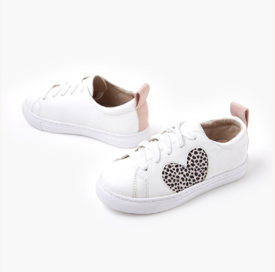 Heart Mini Sneaker, Pink Cheetah