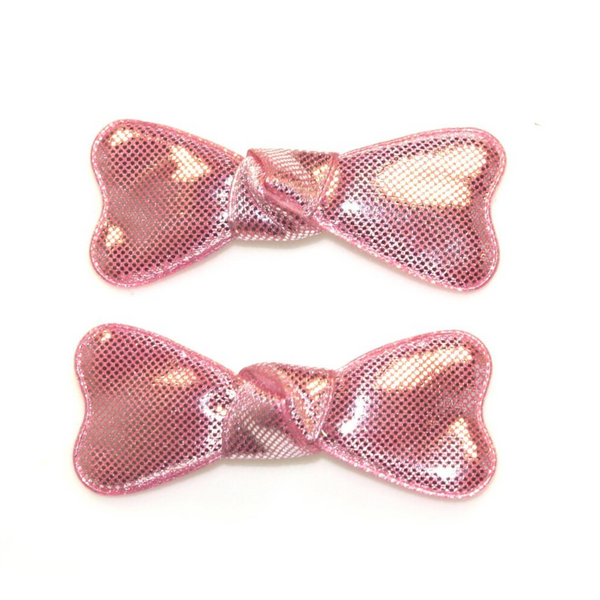 Lame Bow Snaps, Pink