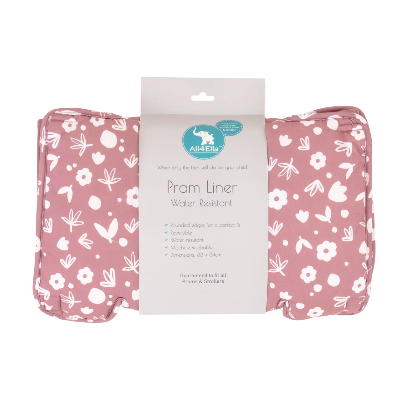 Pram Liner, Dusty Pink