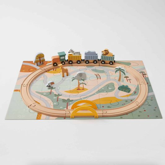 Animal Puzzle Train Set