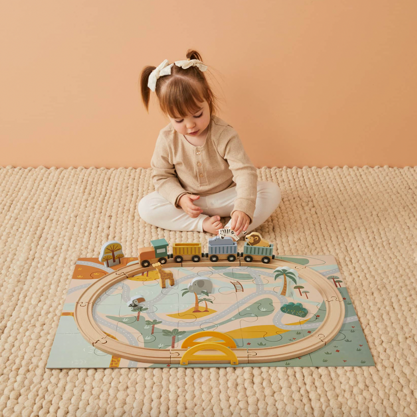 Animal Puzzle Train Set